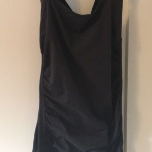 Black racer back plus size tank